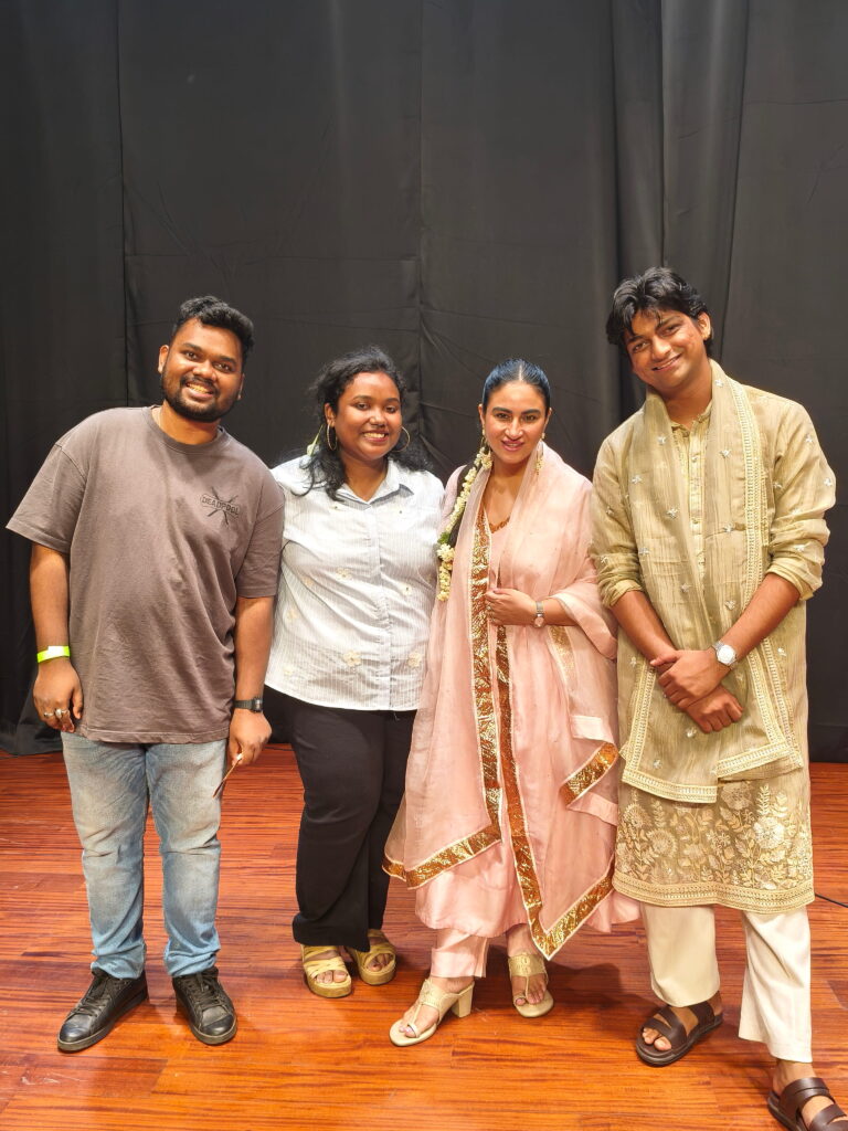 A group photo with Priya Malik(3rd from the left) and Tanmay(4th from the left)